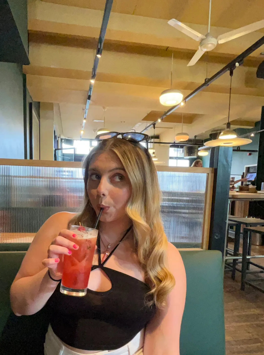 a picture of olivia the owner of livs lounge